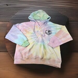 Oak Island NC Hoodie Womens S Pastel Tie Dye Dreamsicles Long‎ Sleeve Pullover